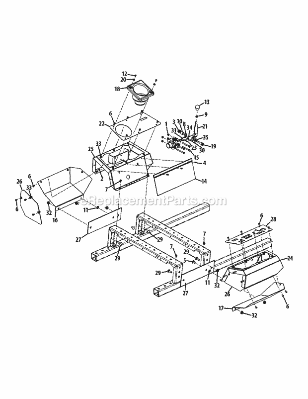 Control Group Diagram and Parts List for S6032-D 53BY8DU6750 Cub Cadet Sprayer